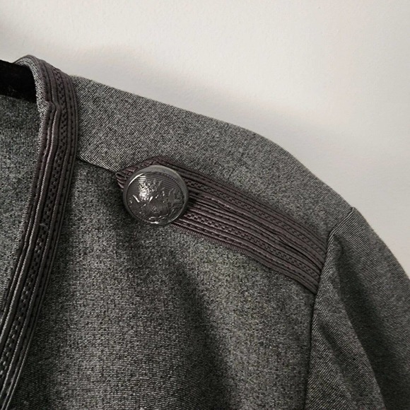 Torrid‎ Charcoal Gray Fitted Military Blazer Jacket Size Women's Plus 4X - Picture 7 of 13